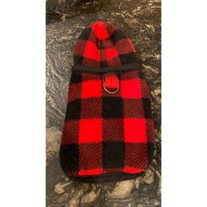 NEW  I See Spot Buffalo black and red plaid flannel XXS pet dog cat fleece coat